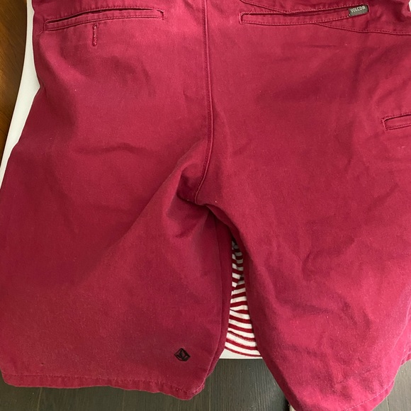 Red/Burgundy Volcom Shorts - Picture 2 of 3